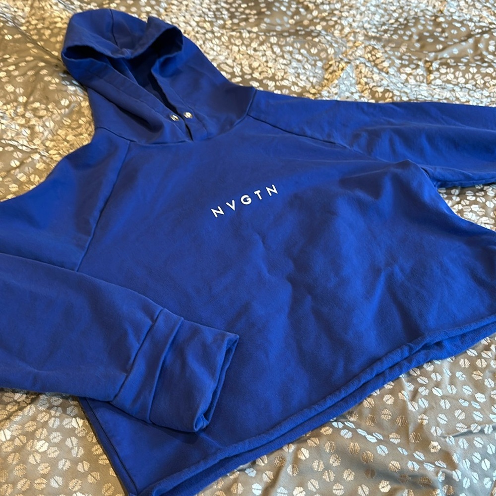 NVGTN Blue Crop Top Hoodie
